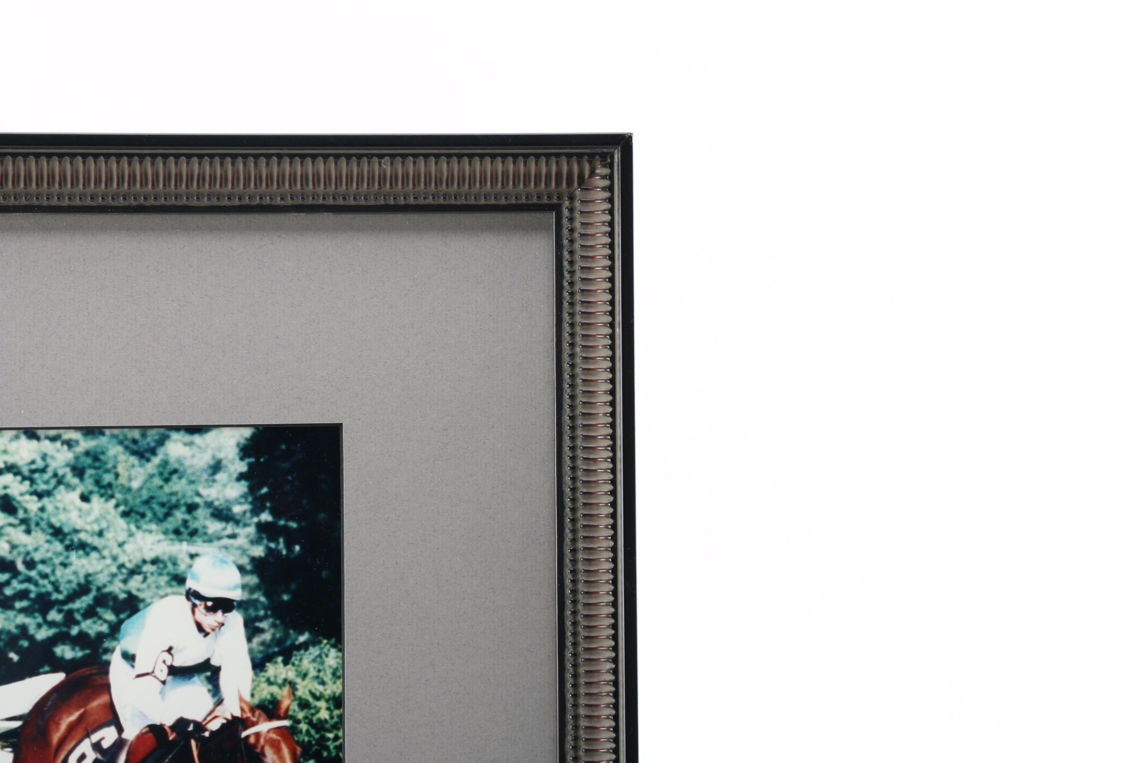 Framed Photograph of a Horse Race