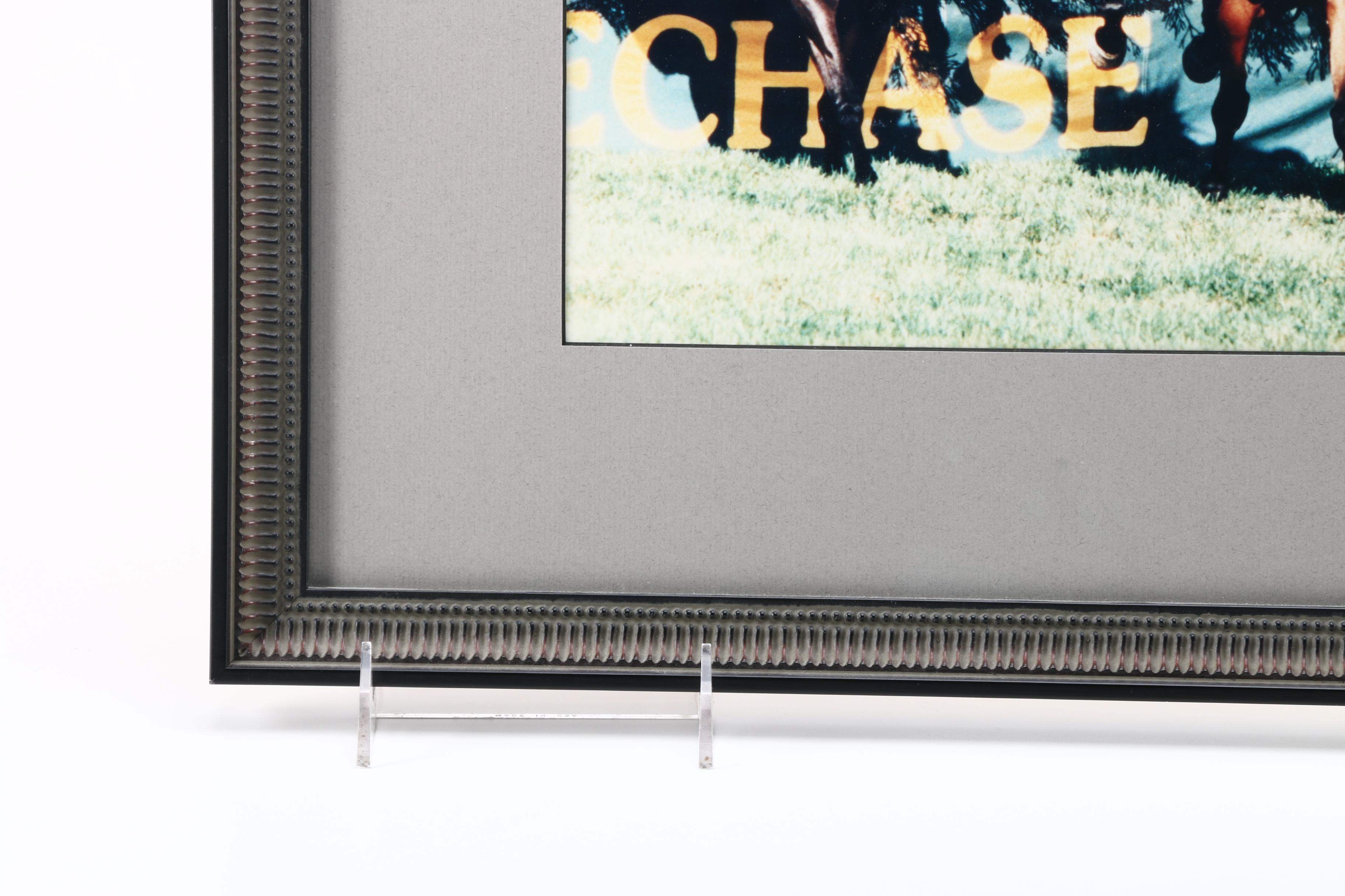 Framed Photograph of a Horse Race