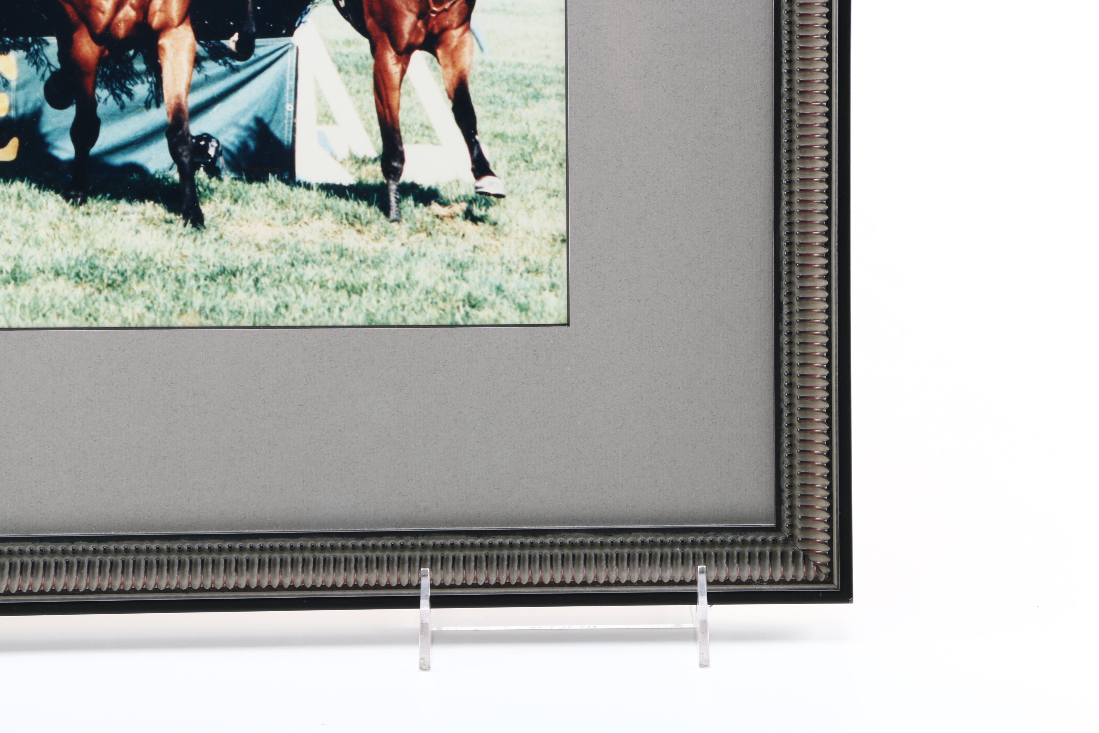 Framed Photograph of a Horse Race