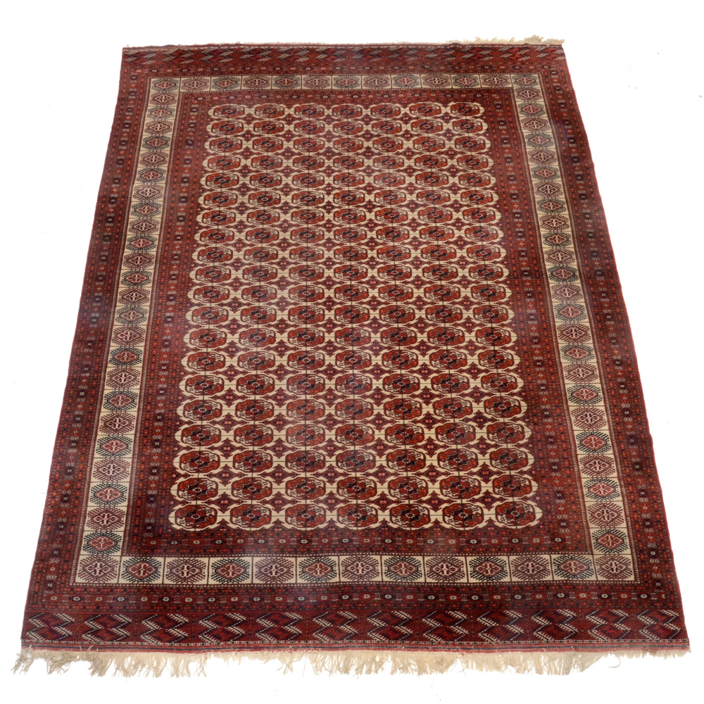 Handwoven Tekke Bokhara Wool Room-Sized Rug
