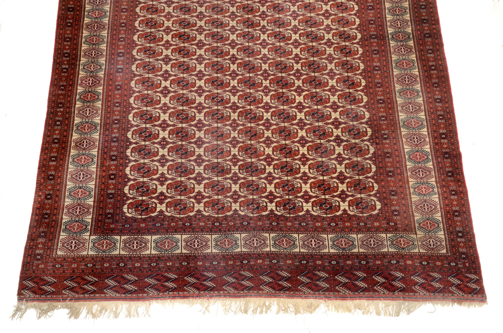 Handwoven Tekke Bokhara Wool Room-Sized Rug