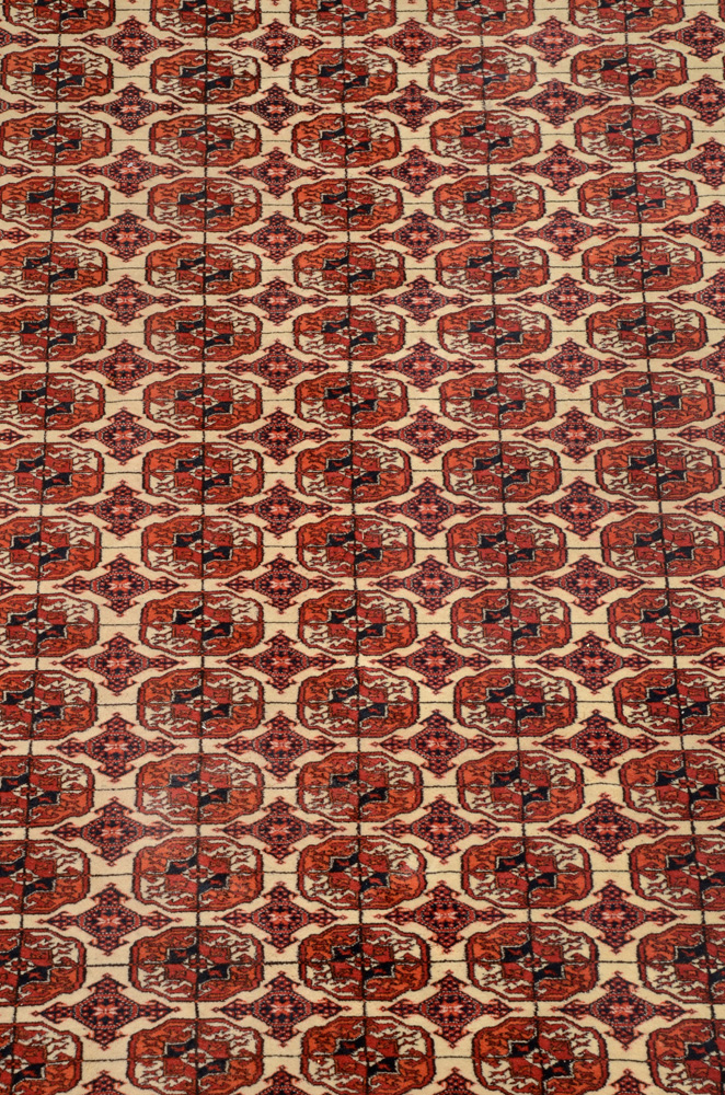 Handwoven Tekke Bokhara Wool Room-Sized Rug