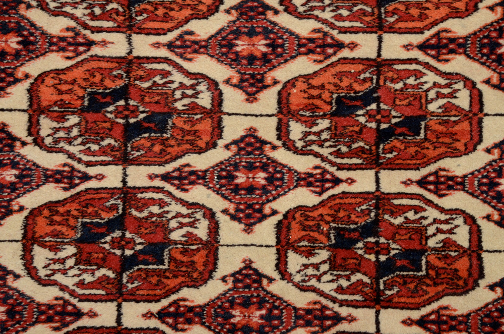 Handwoven Tekke Bokhara Wool Room-Sized Rug