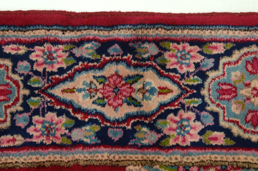 Hand-Knotted Kerman Wool Pile Area Rug