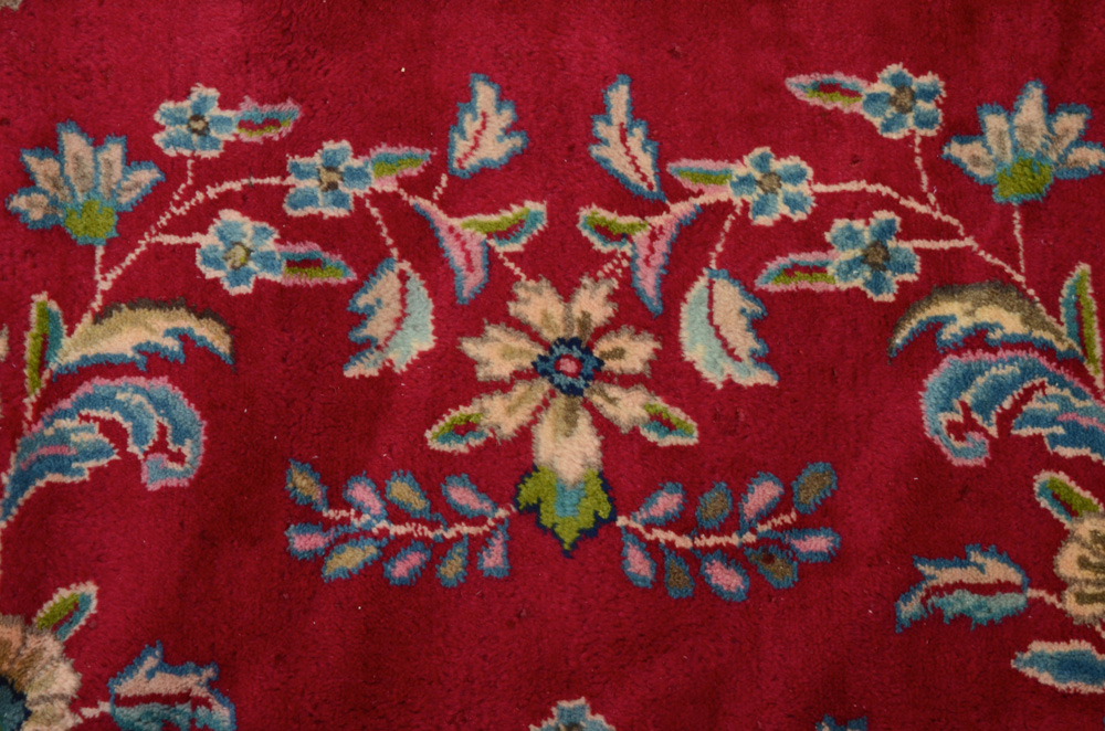 Hand-Knotted Kerman Wool Pile Area Rug