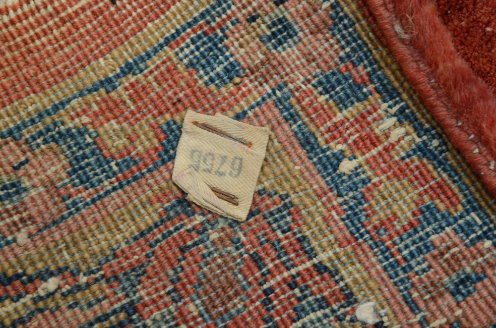 Vintage Room-Sized Hand-Knotted Sarouk Wool Area Rug