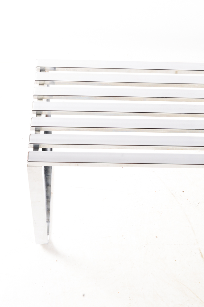 Chrome Slat Bench