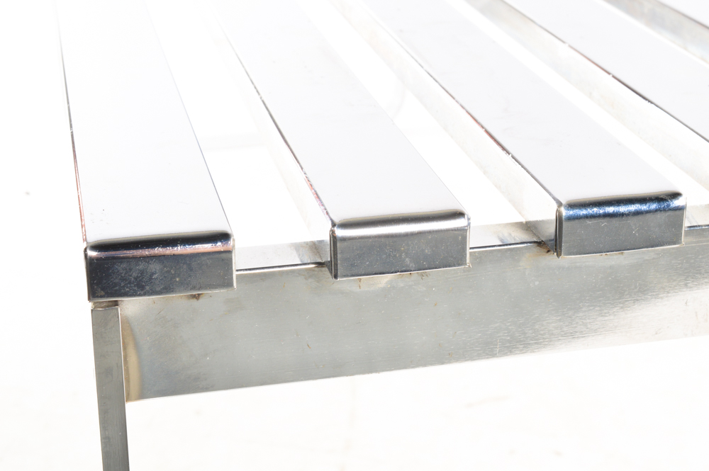 Chrome Slat Bench