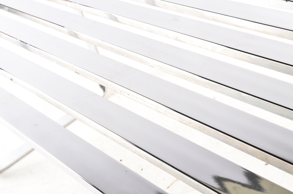 Chrome Slat Bench