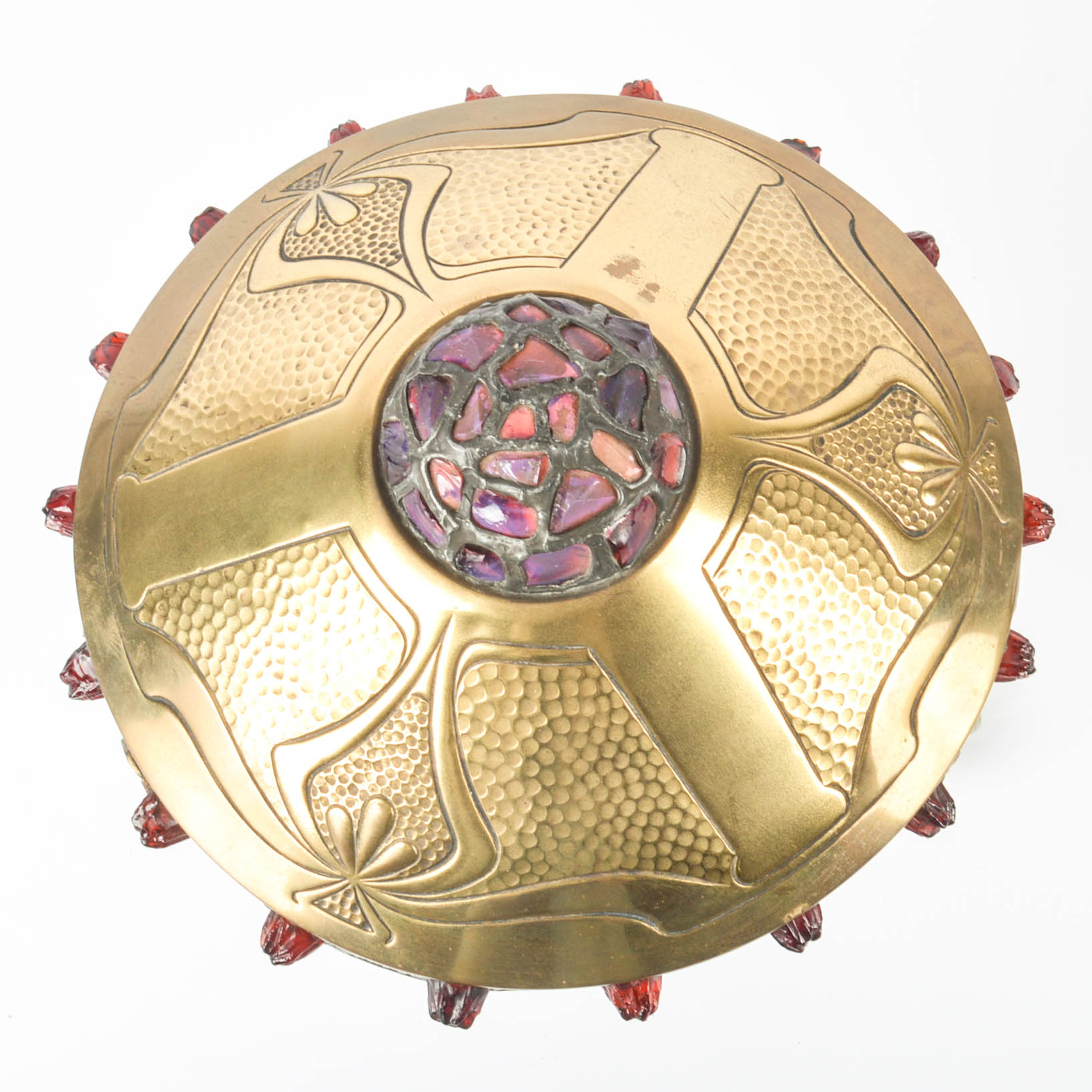 Early 20th Century Brass Accent Lamp With Hubbell Pull-Chain Socket