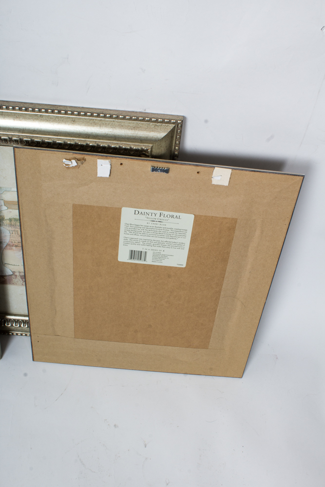 Silver Tone Framed Art Grouping Featuring Cheri Blum