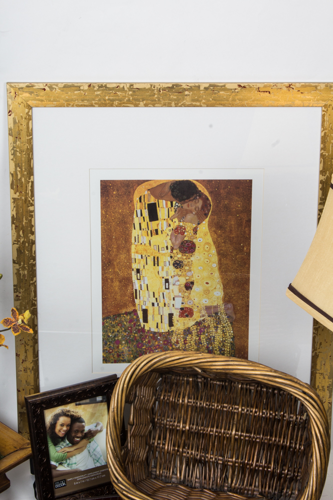 Collection of Home Decor Featuring "The Kiss" by Gustav Klimt