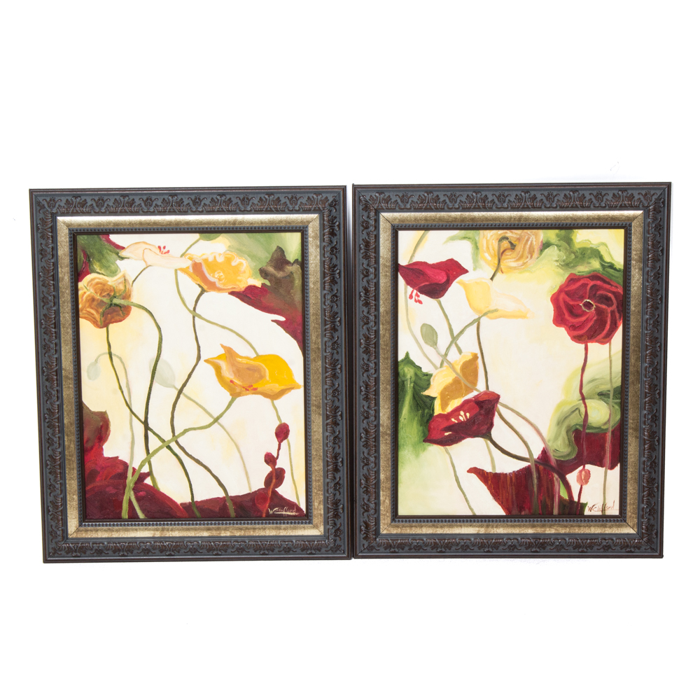 Pair of Original W. Clifford Oil Paintings