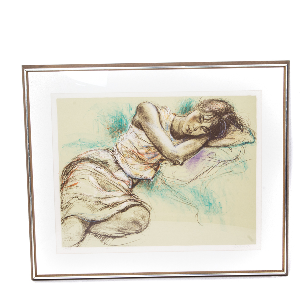 Jacques Pecnard Framed Lithograph "Michelle"