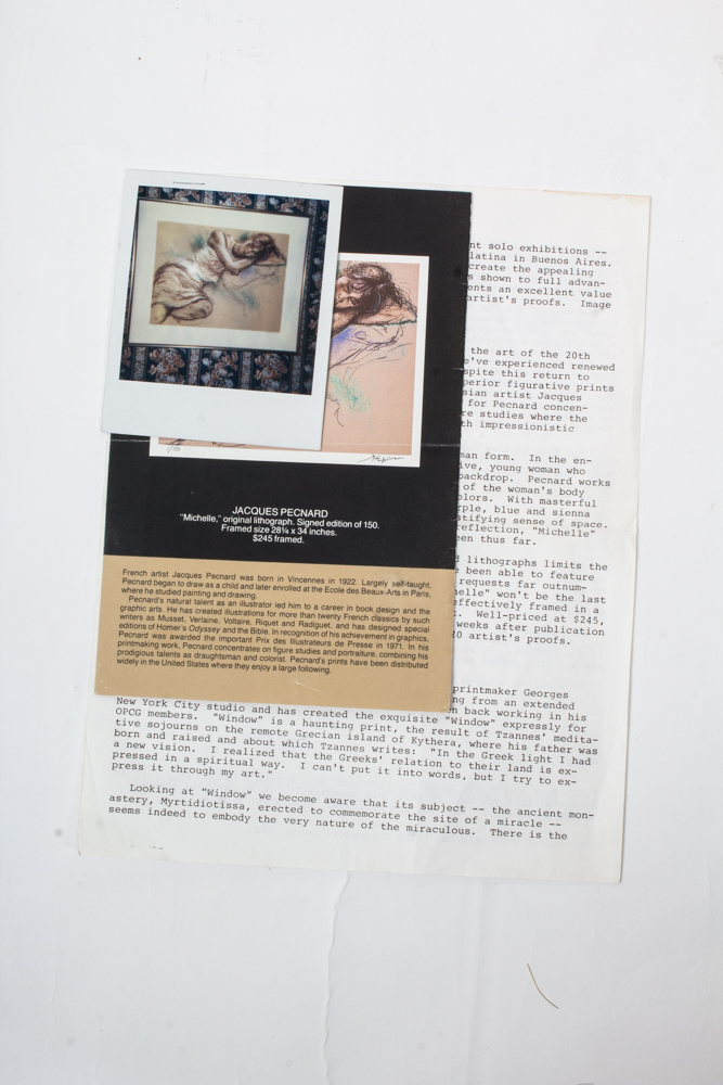 Jacques Pecnard Framed Lithograph "Michelle"