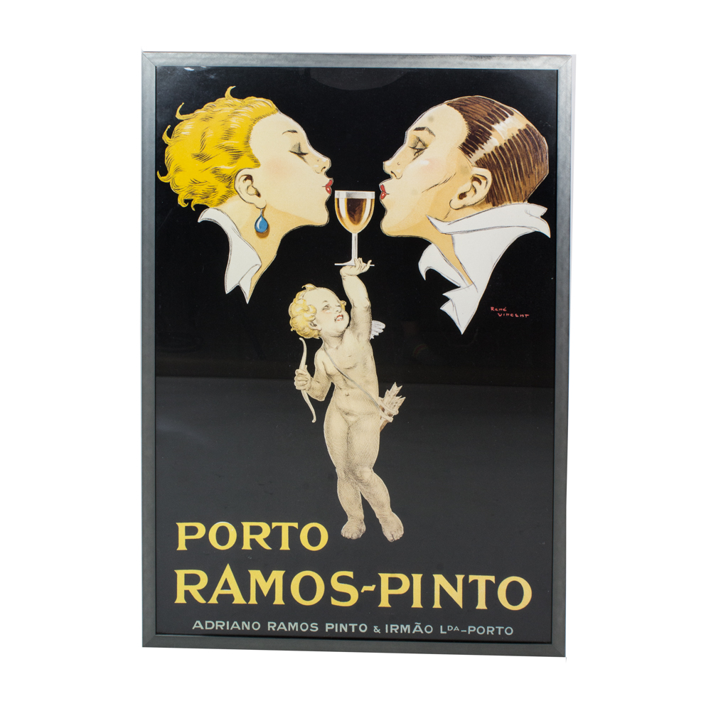 Framed Porto Ramos Pinto Vintage Art Poster