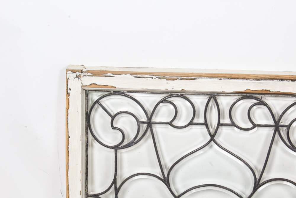Vintage Leaded Glass Window Pannel