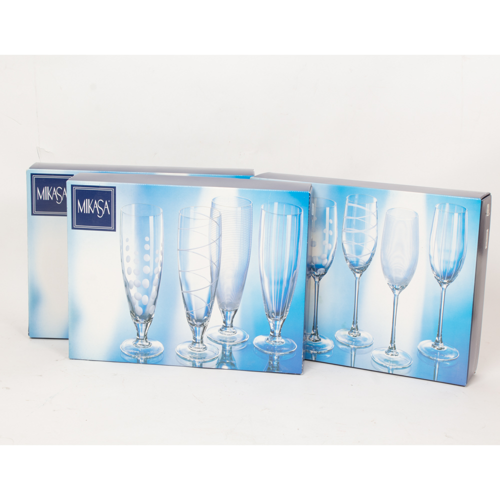 Mikasa "Cheers" Glass Three Box Sets
