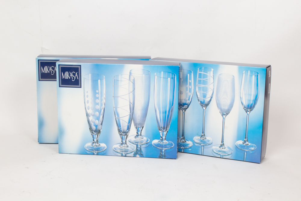 Mikasa "Cheers" Glass Three Box Sets