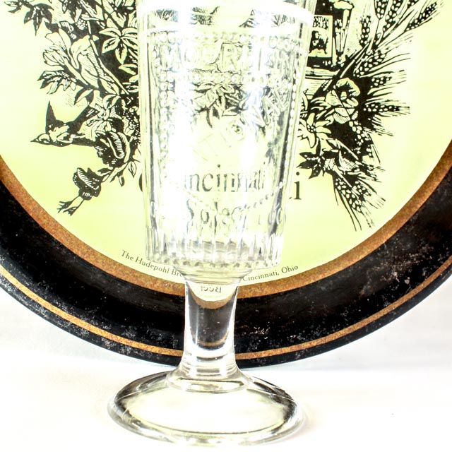 Vintage Christian Moerlein Tray and Pilsner Glass