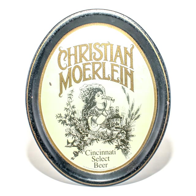 Vintage Christian Moerlein Tray and Pilsner Glass