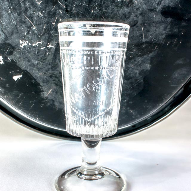 Vintage Christian Moerlein Tray and Pilsner Glass