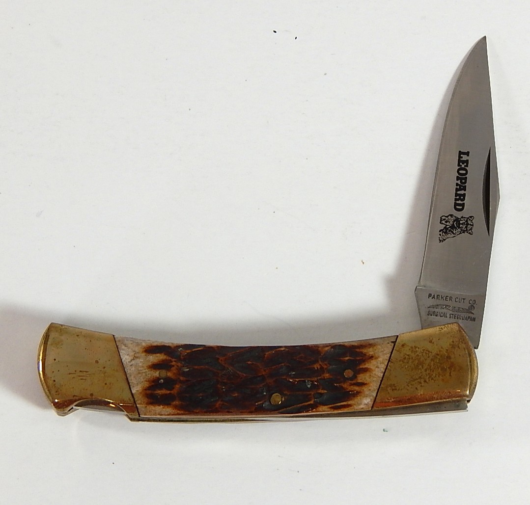 Parker Cutlery Leopard Single Blade Folding Knife