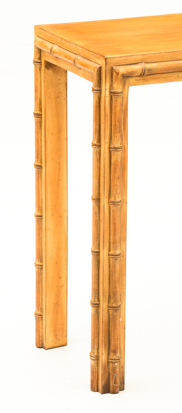 Console Table with Bamboo Motif Trim