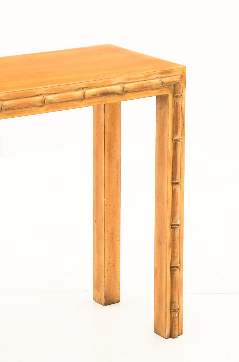 Console Table with Bamboo Motif Trim