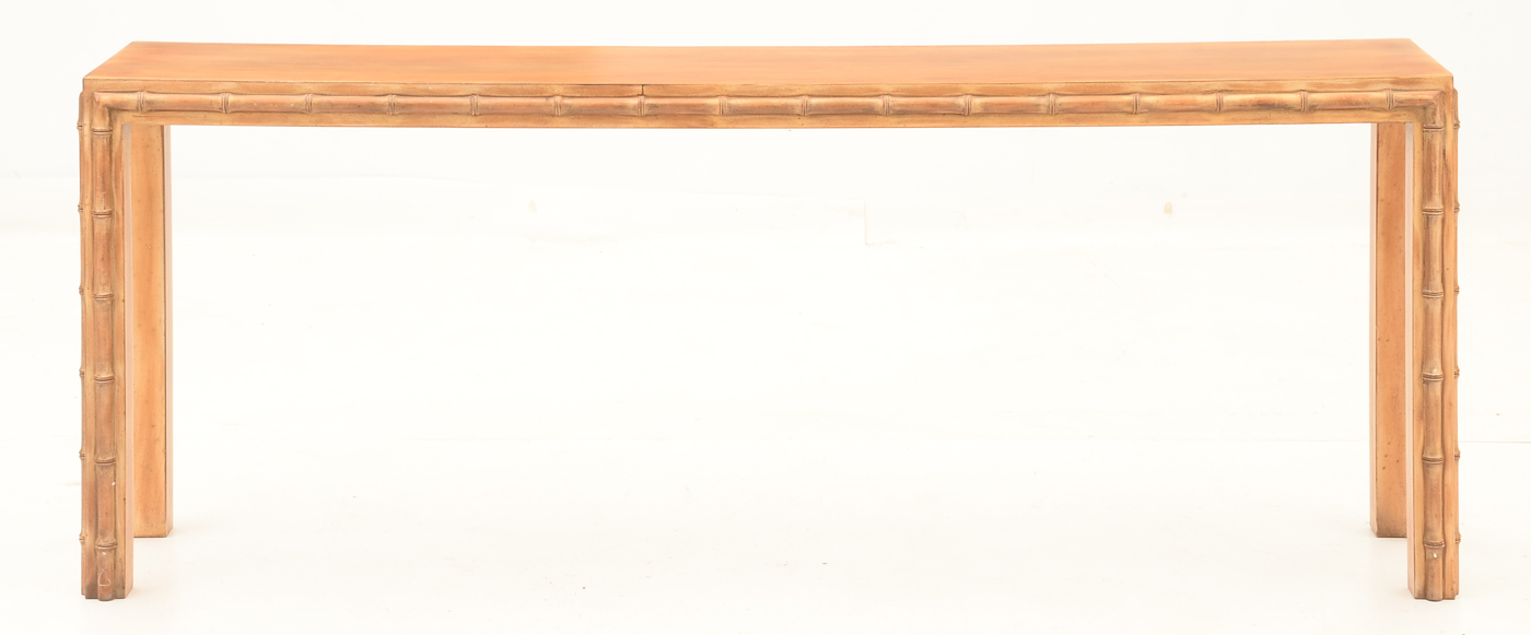 Console Table with Bamboo Motif Trim