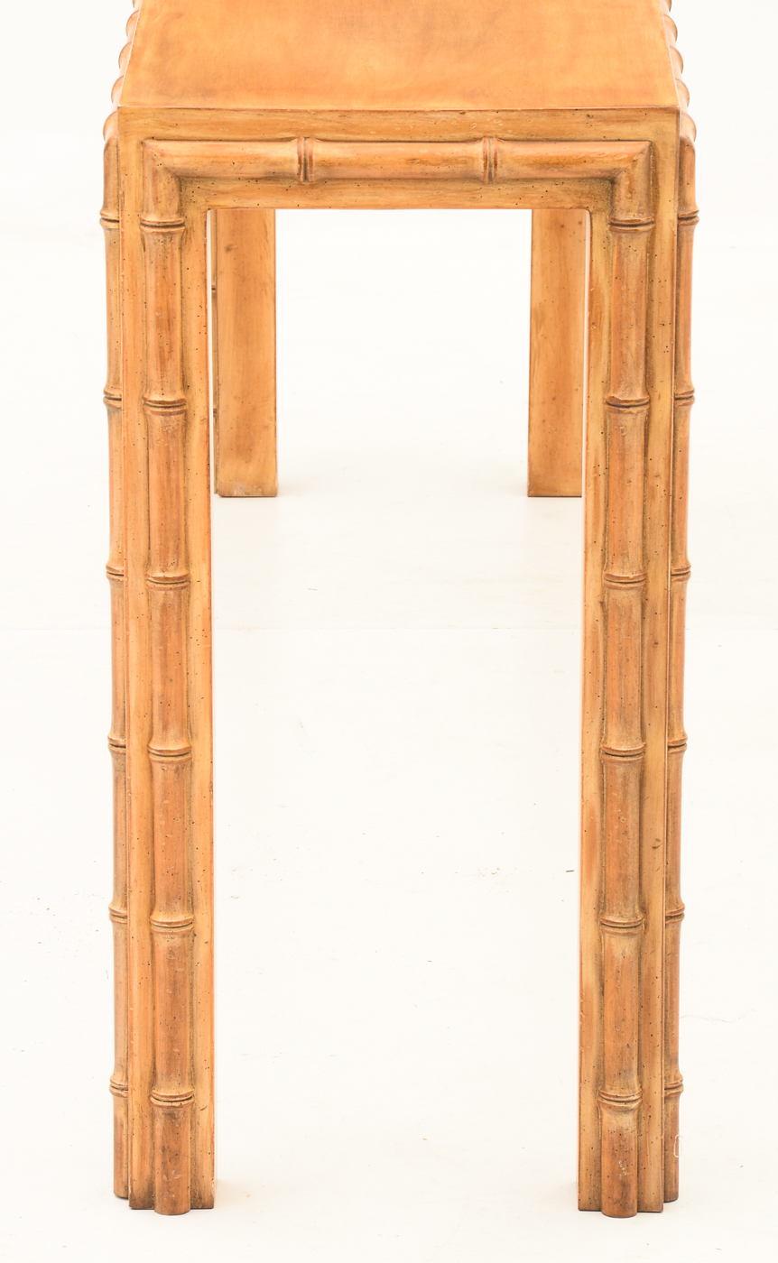 Console Table with Bamboo Motif Trim