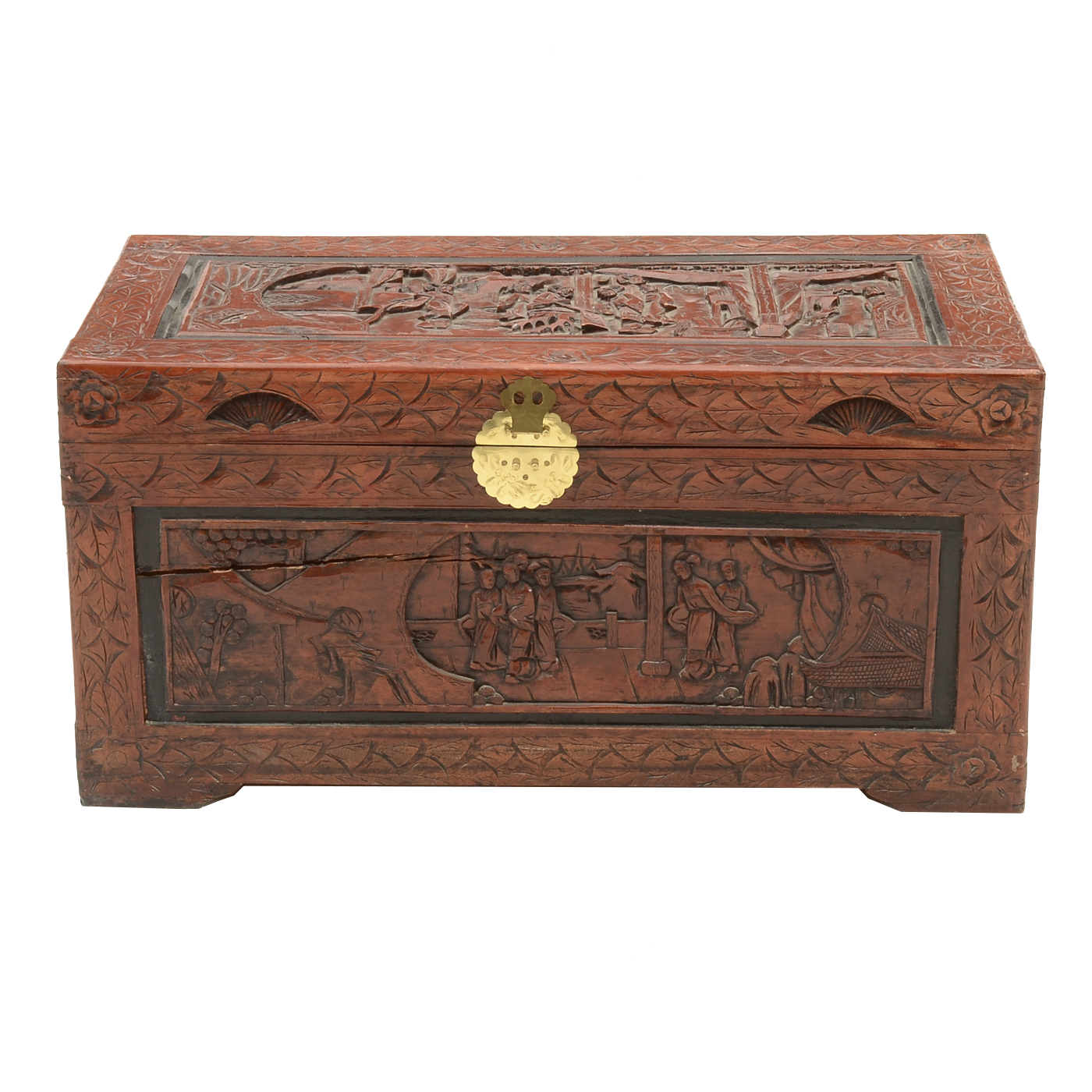 Chinese Carved Wood Chest