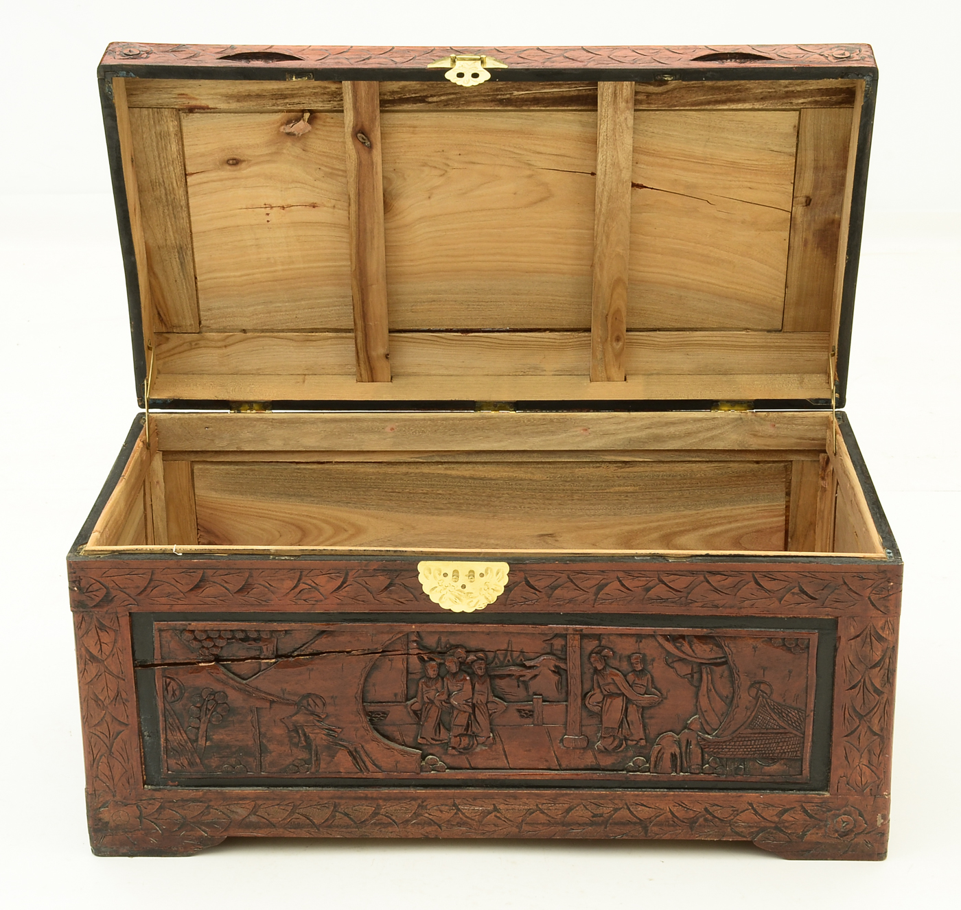 Chinese Carved Wood Chest