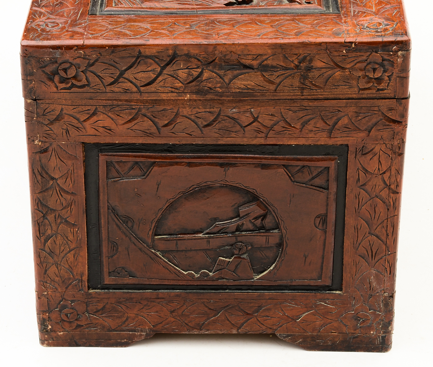 Chinese Carved Wood Chest
