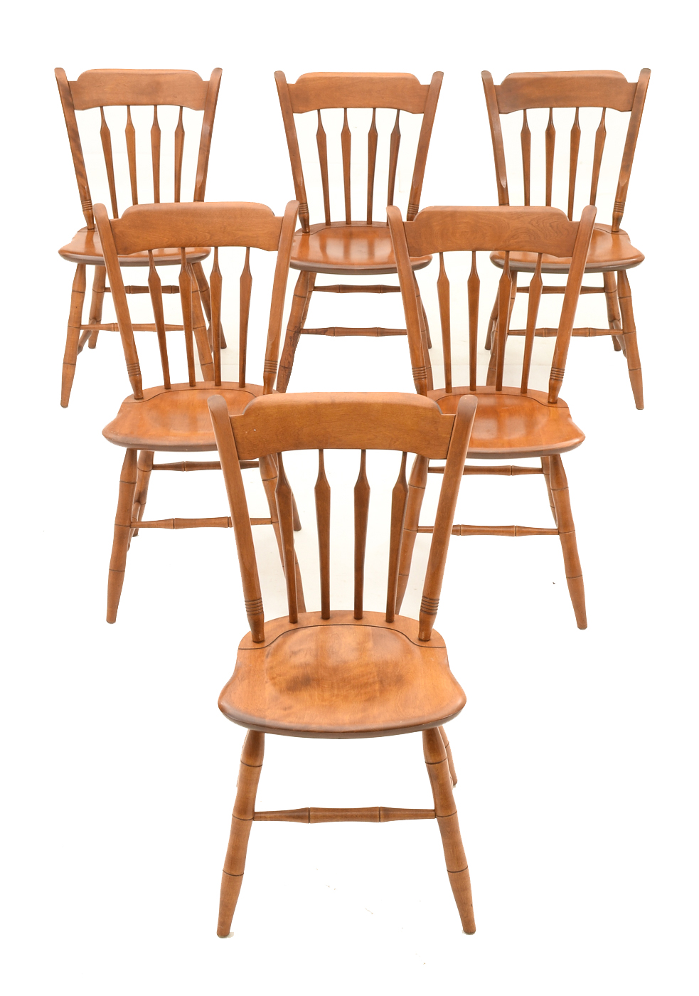 Ethan Allen Maple Dining Table and Six Chairs