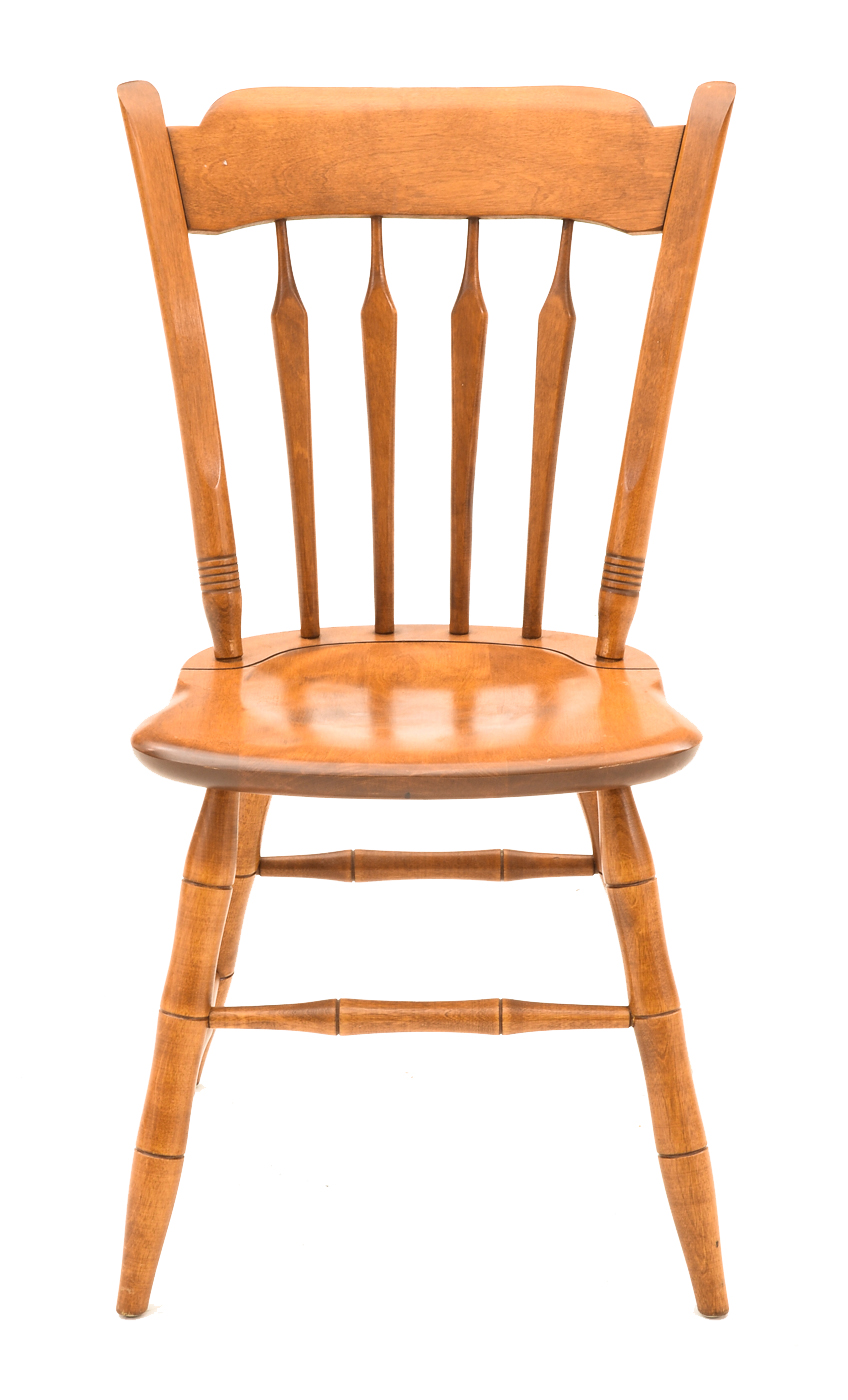 Ethan Allen Maple Dining Table and Six Chairs