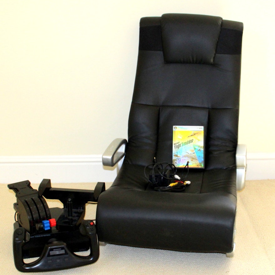 Gaming Chair and Flight Simulator Game