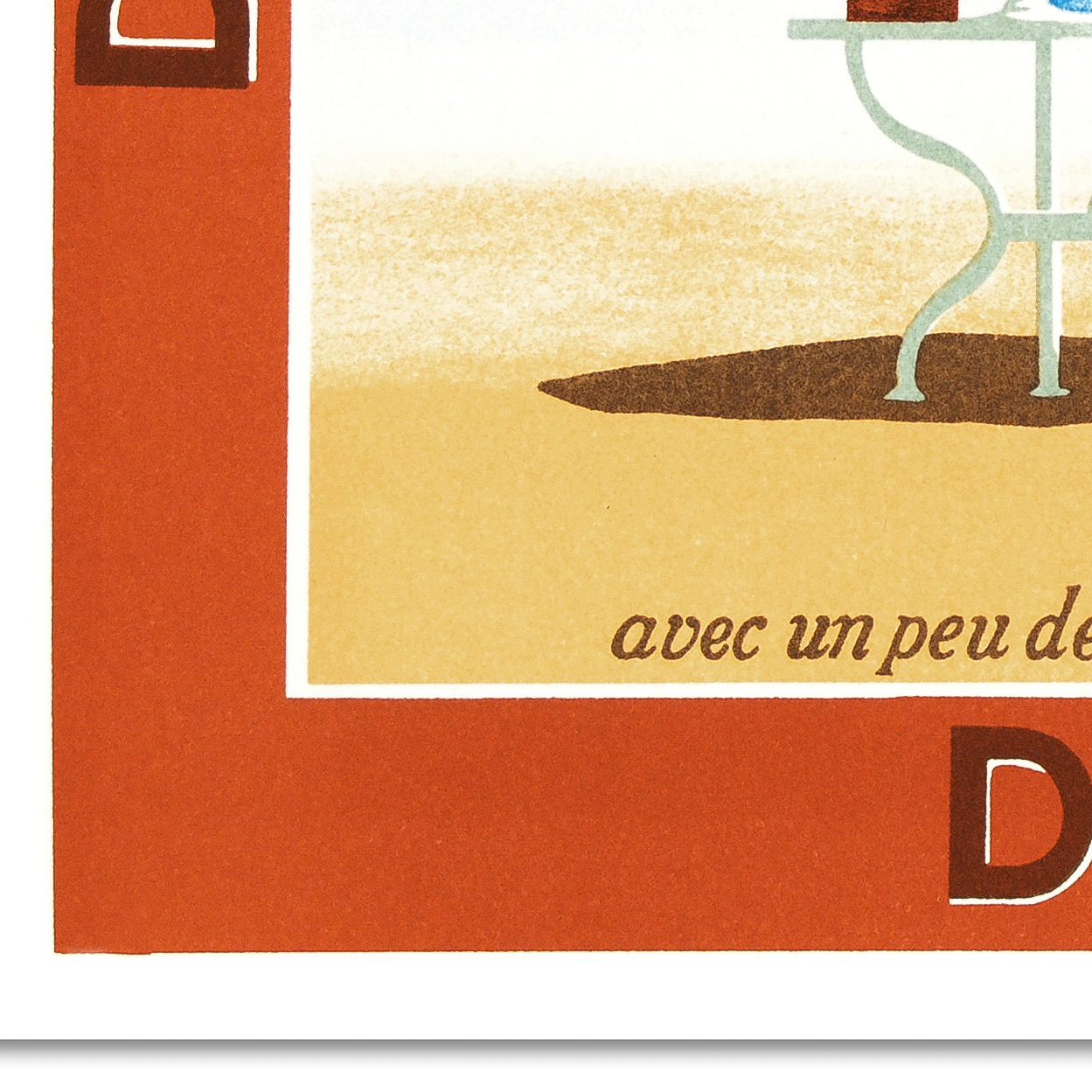 After A.M. Cassandra Lithograph "Dubonnet A Leau"