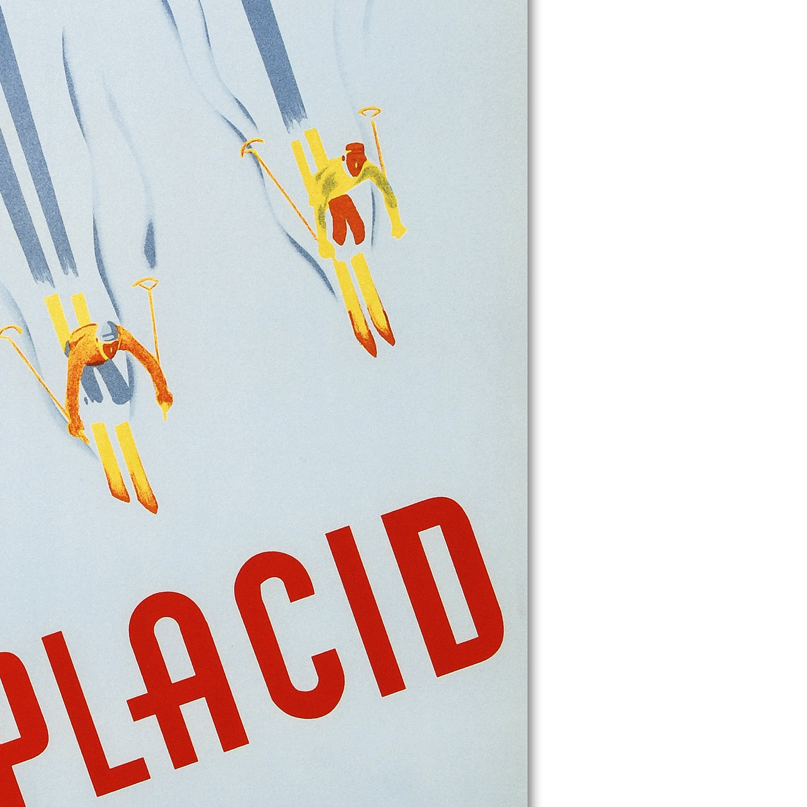 Maurier Lithograph "Ski at Lake Placid"