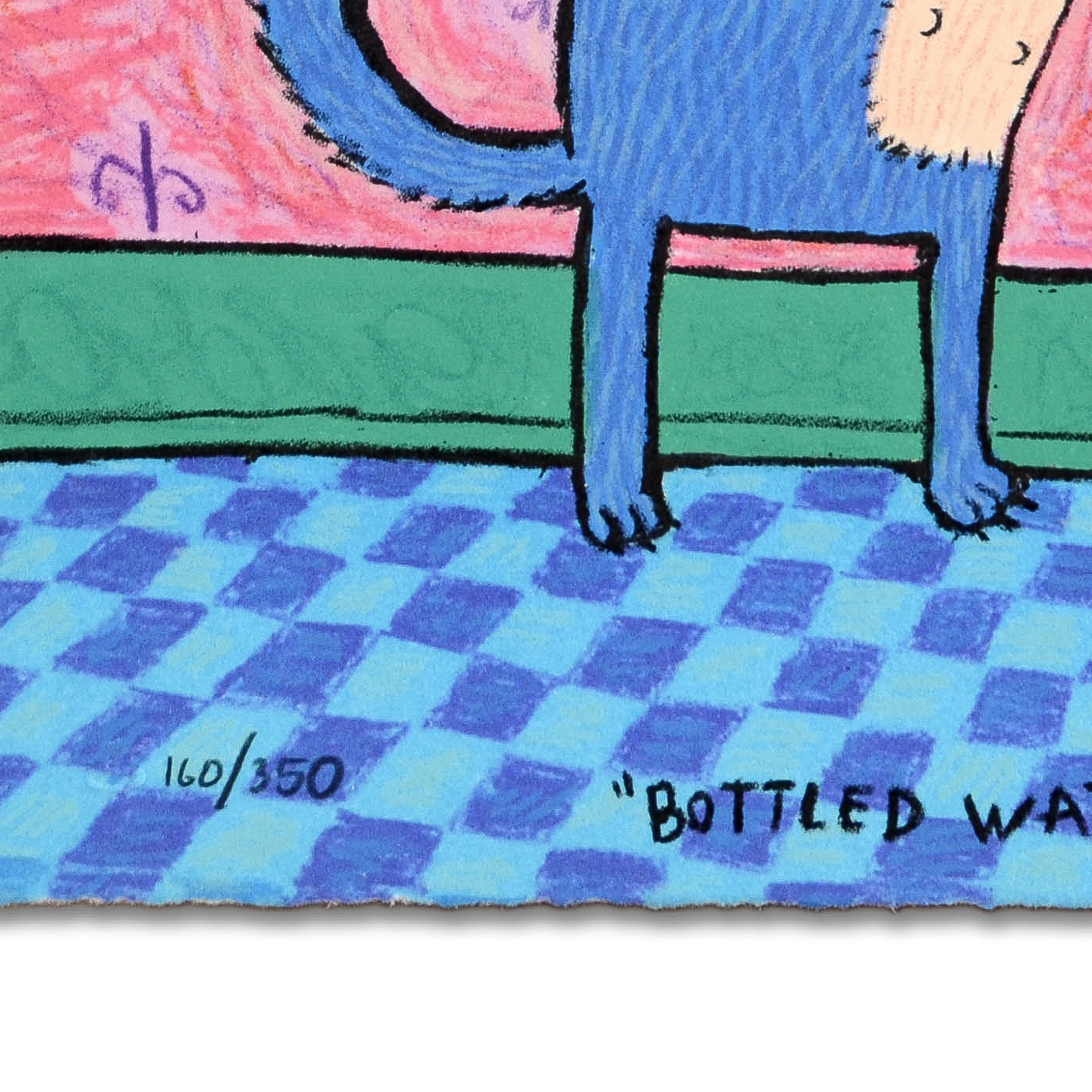 Matt Rinard Signed Limited Edition Hand Pulled Lithograph "Bottled Water is For Wimps"