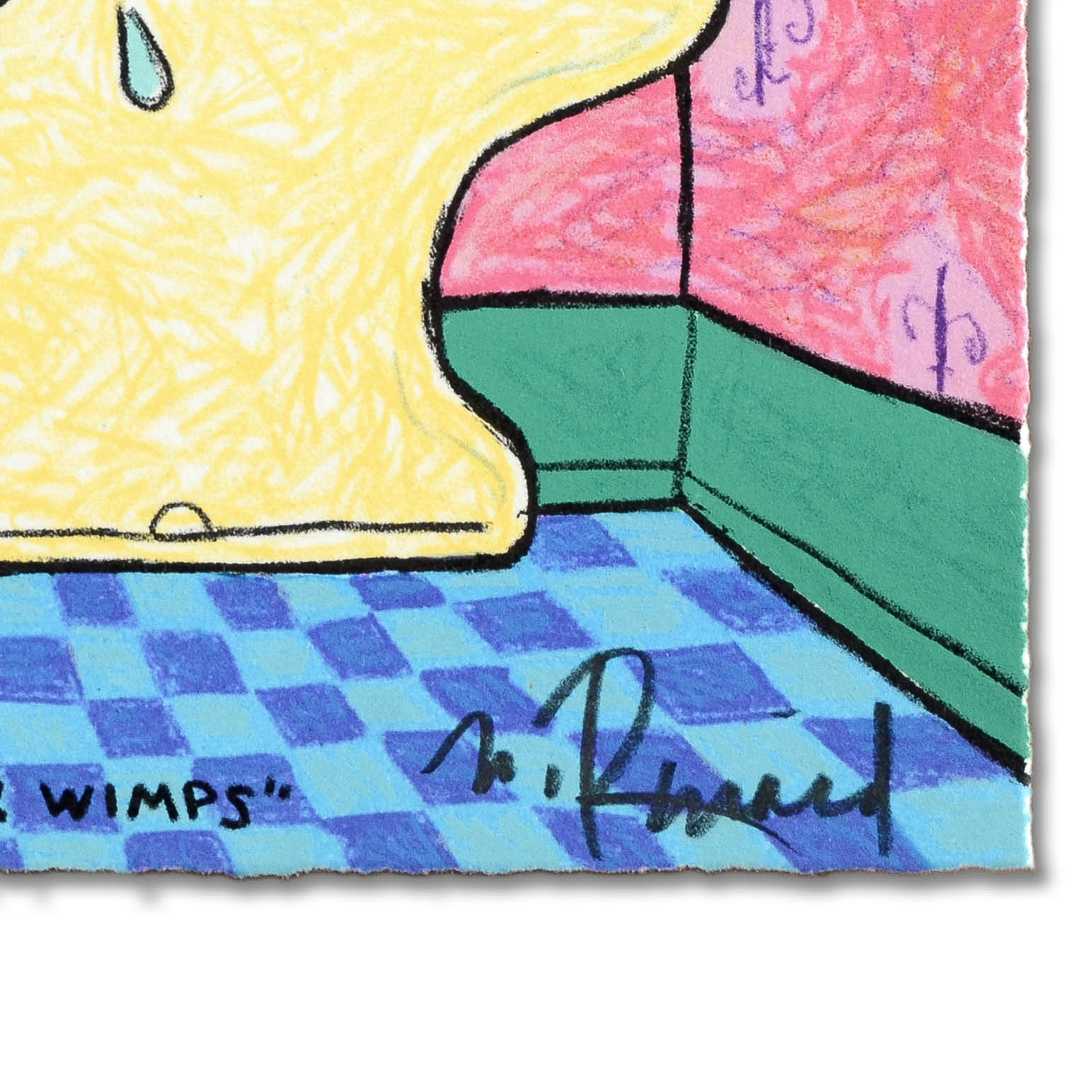 Matt Rinard Signed Limited Edition Hand Pulled Lithograph "Bottled Water is For Wimps"