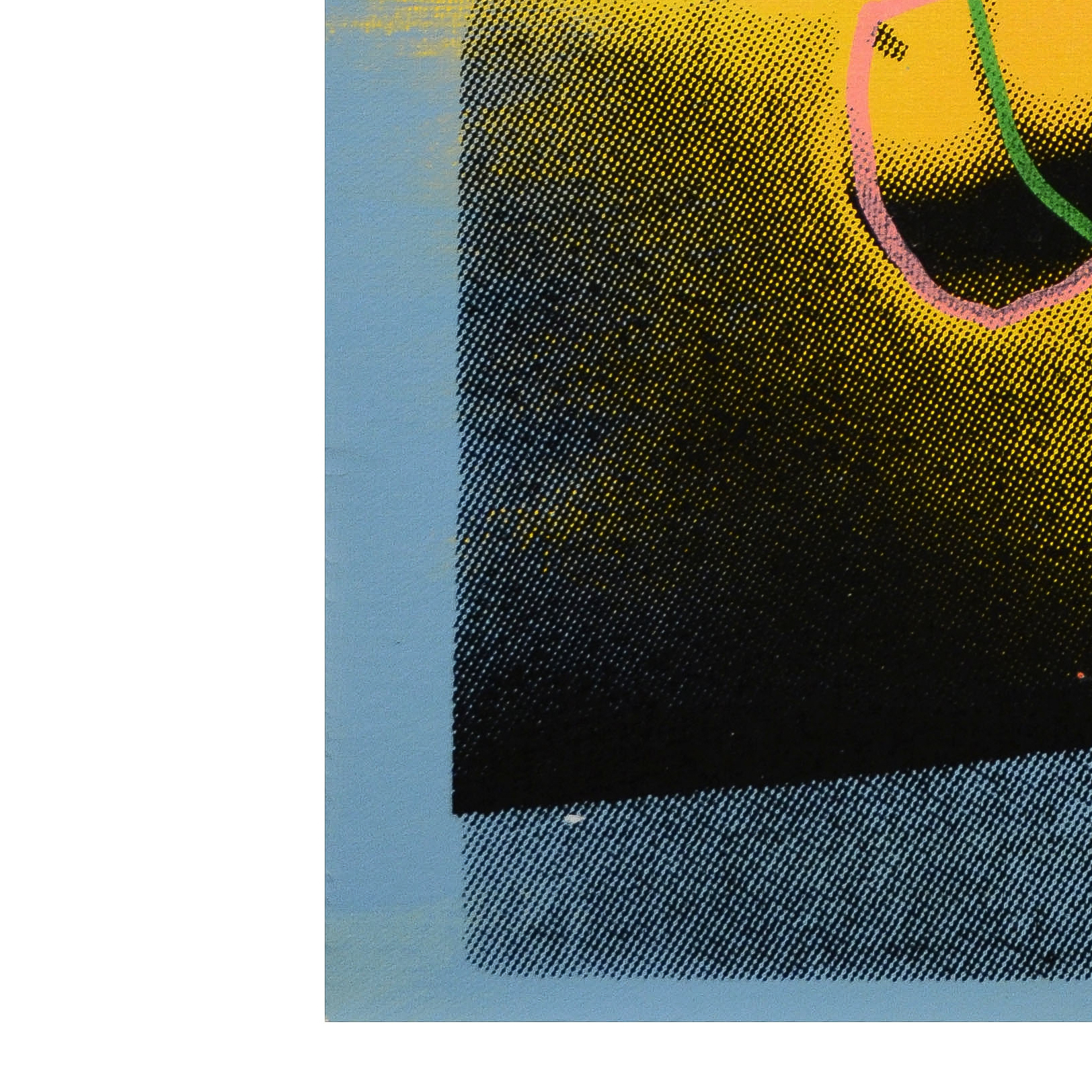 Ringo Hand Pulled Silkscreen and Mixed Media Painting on Canvas "Figure Out of the Window"