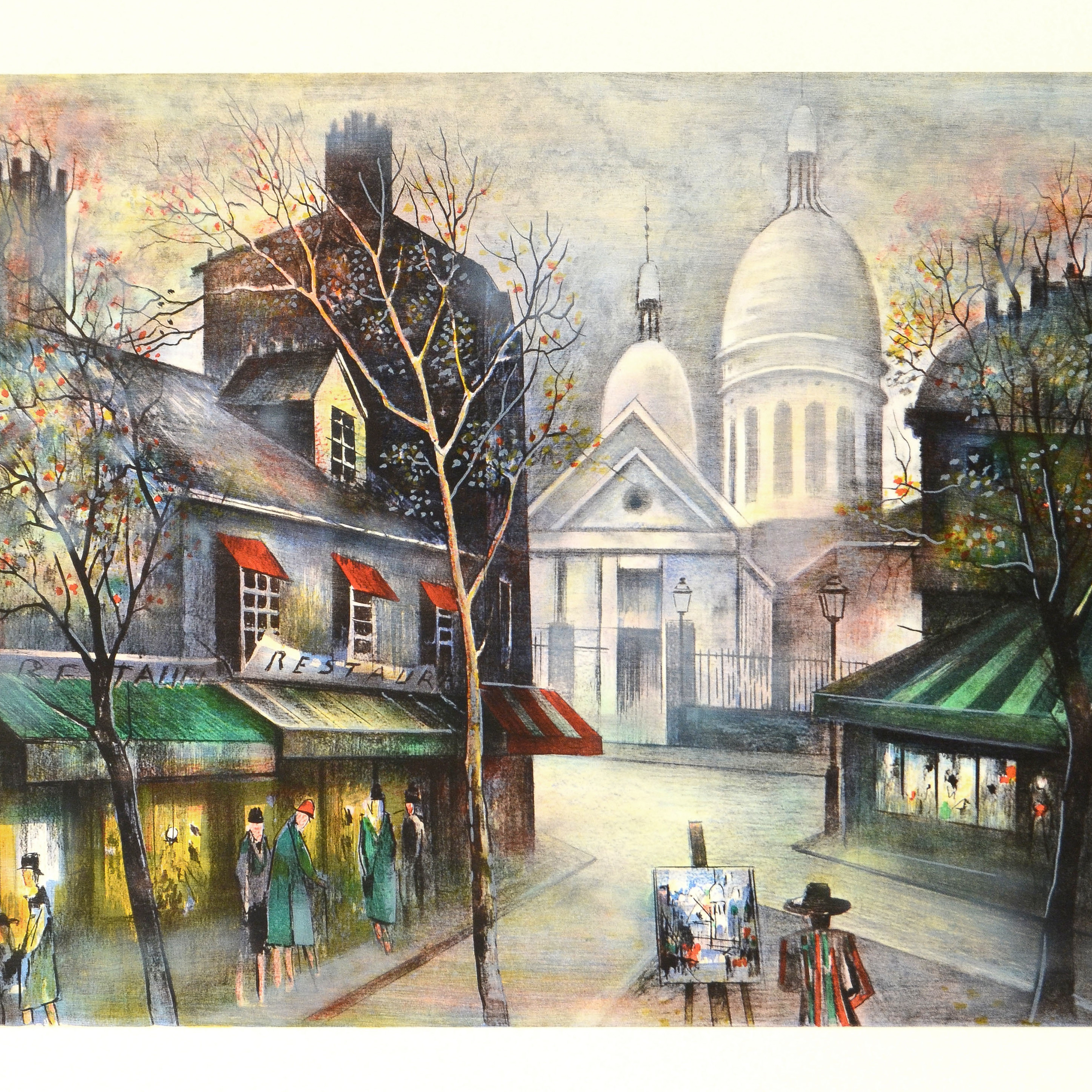 Antonio Rivera Limited Edition Lithograph on Paper "Montematre"