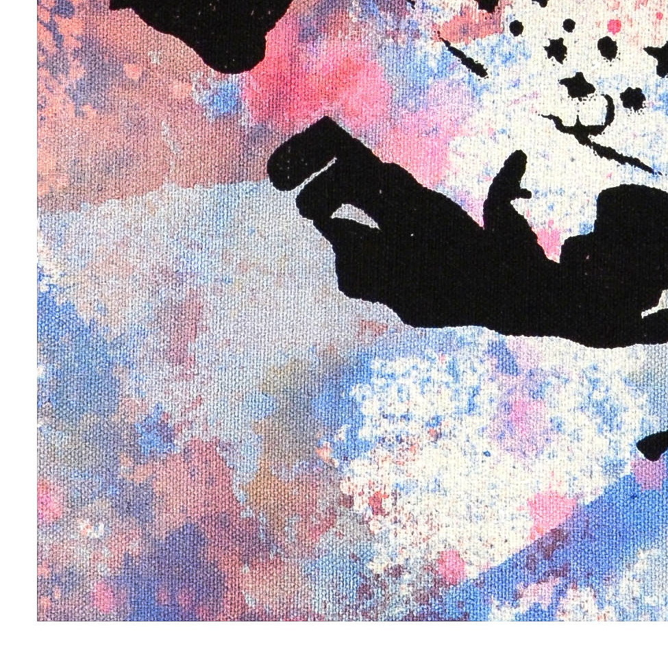 Gail Rodgers Hand Pulled Silkscreen and Acrylic Painting "Never Grow Up"