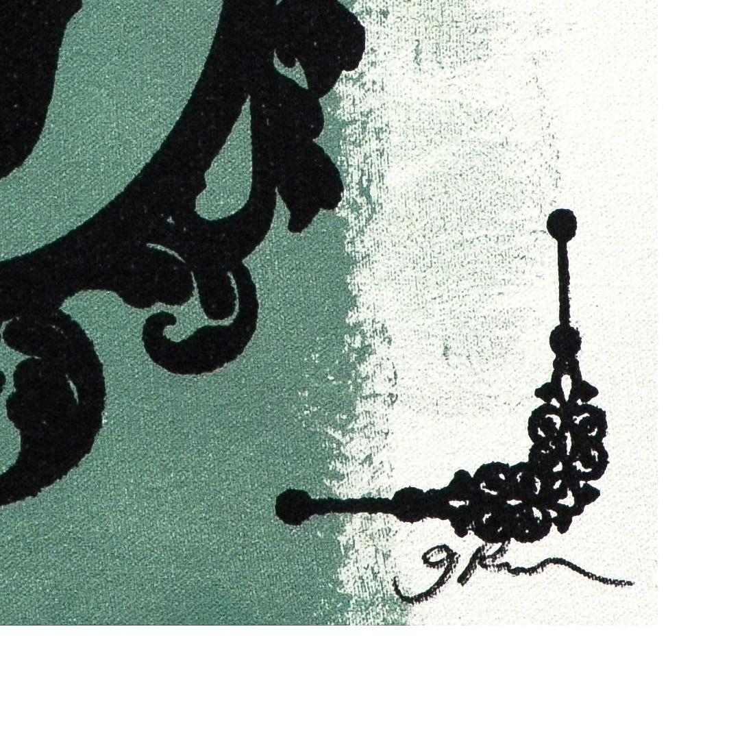 Gail Rodgers Hand Pulled Silkscreen and Acrylic Painting "Mirror Mirror (Series)"