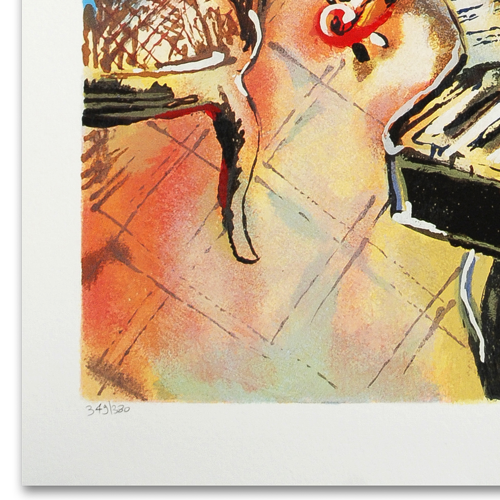 Michael Rozenvain Limited Edition Serigraph on Paper "Parisian Sounds"