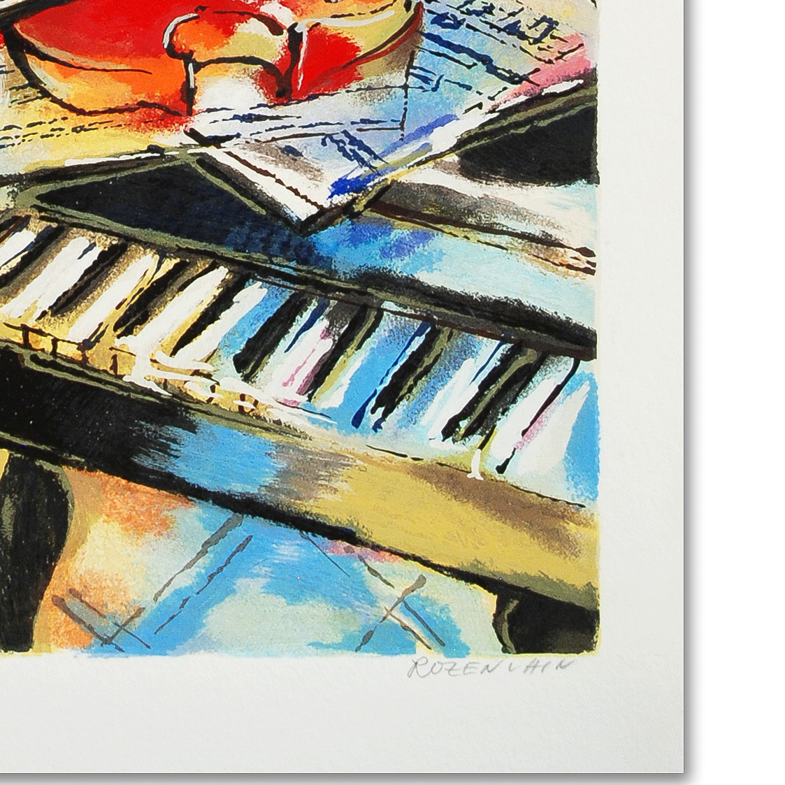 Michael Rozenvain Limited Edition Serigraph on Paper "Parisian Sounds"