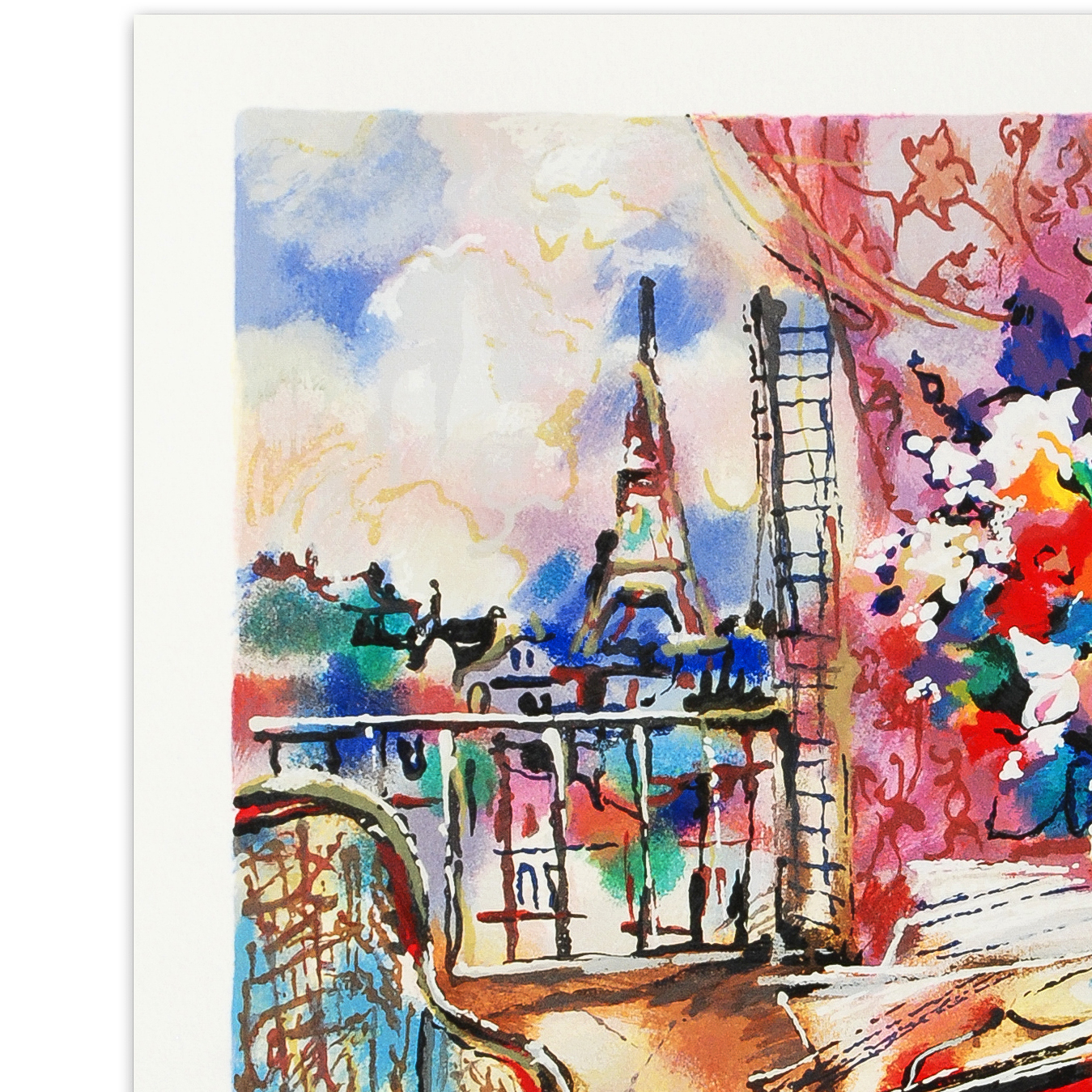 Michael Rozenvain Limited Edition Serigraph on Paper "Parisian Sounds"