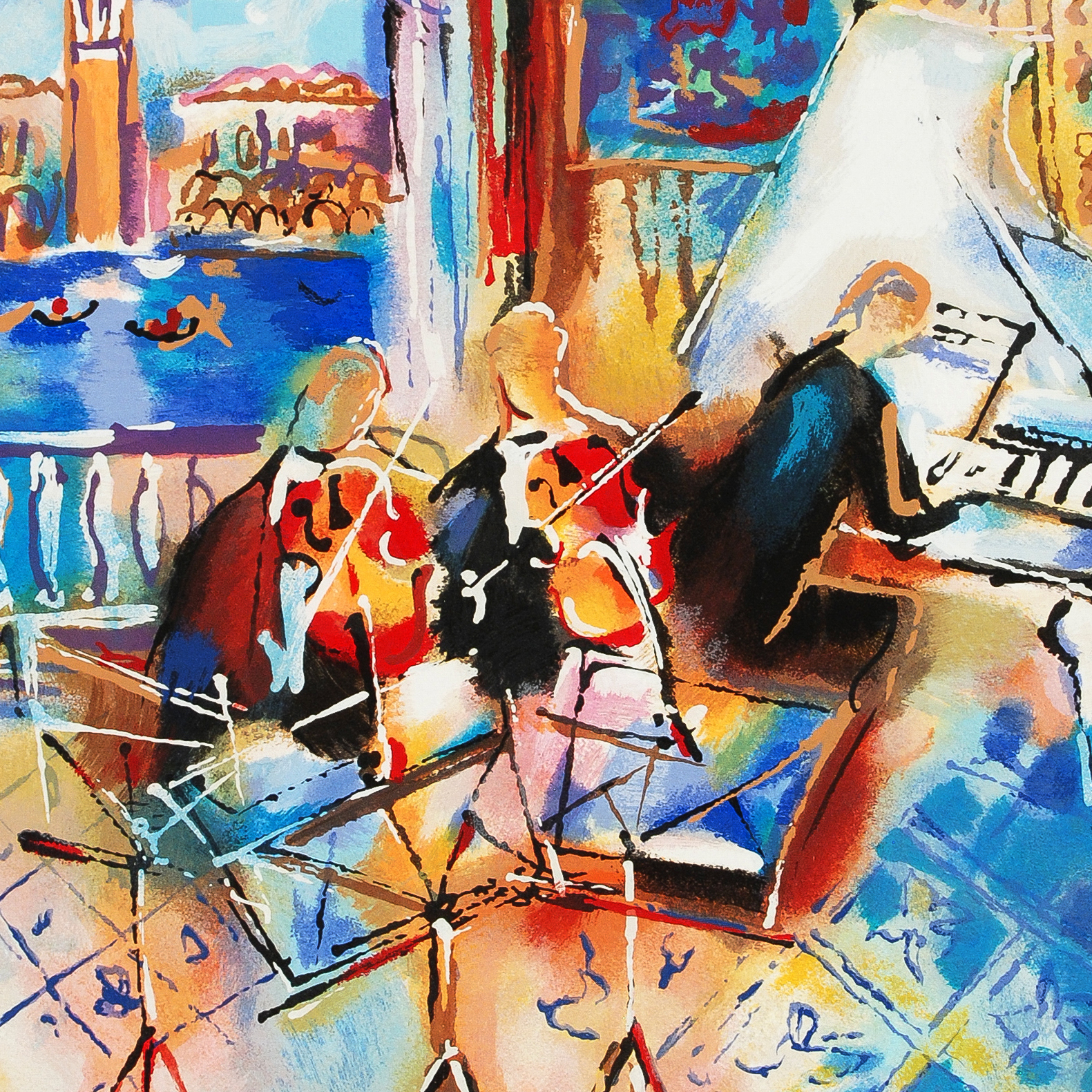 Michael Rozenvain Limited Edition Serigraph on Paper "Venetian Melody"