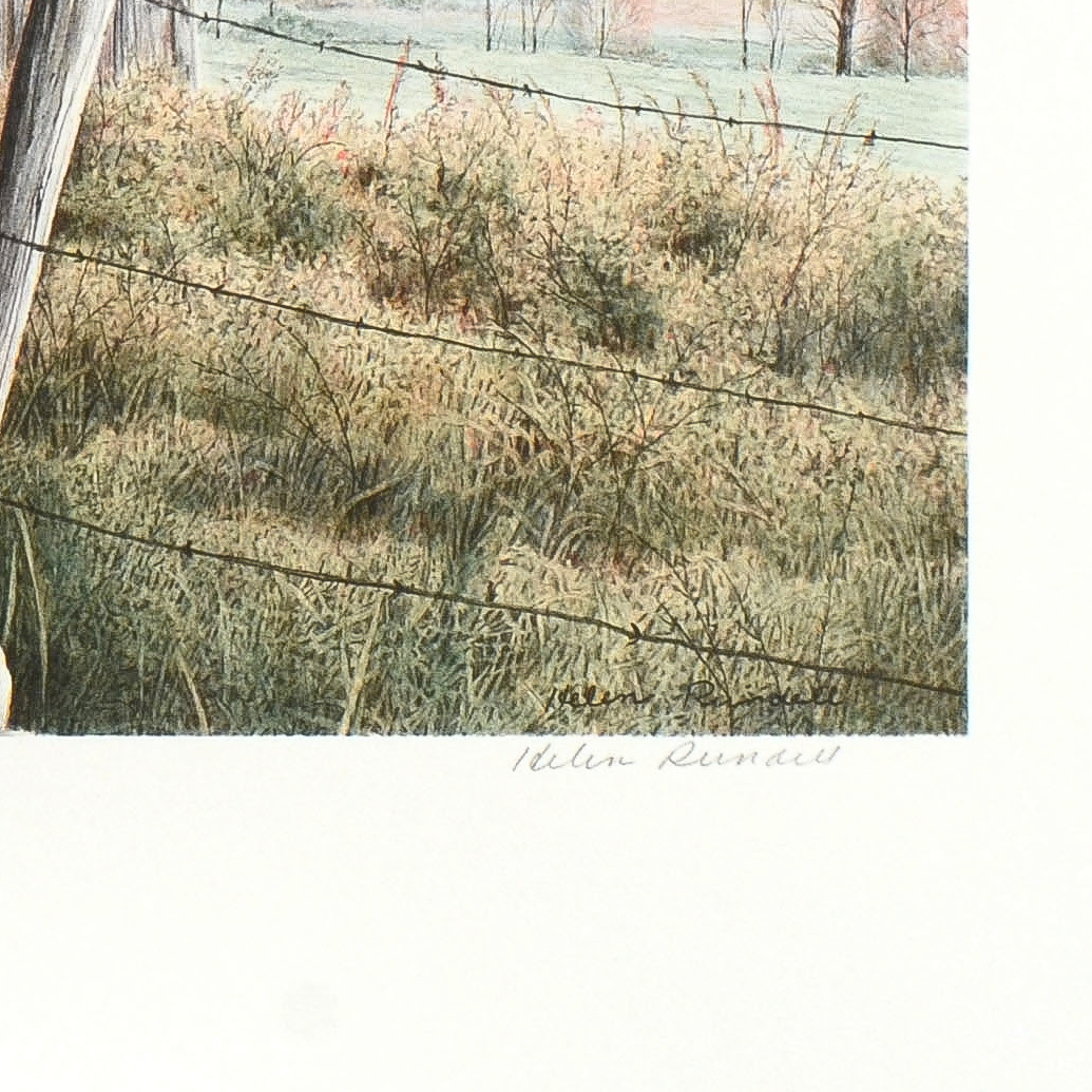 Helen Rundell Signed Limited Edition Lithograph "Round the Bend"